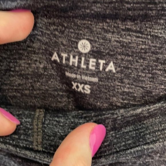 Athleta Criss Cross Heathered Grey Capri Legging - Picture 6 of 12